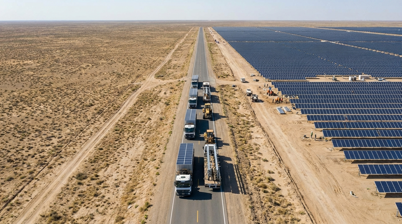 Heavy haul transportation at a major infrastructure project