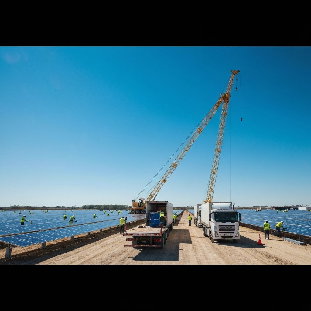 Solar farm construction